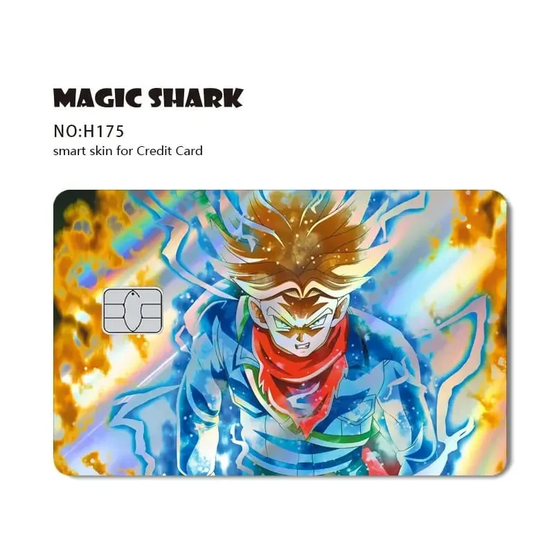 Magic Shark Goku Vegeta Cool Shinny Holographic Laser Credit Debit Card Sticker Film Front Skin Cover — image 16