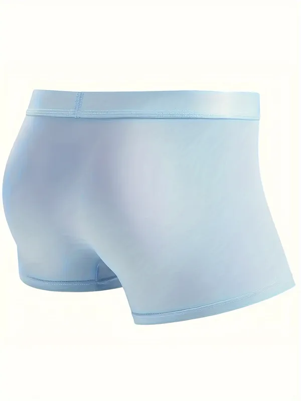 4pcs Men Underwear Ice Silk Boxer Shorts Graphene Man Underpants Breathable Men's Panties Ultrathin Seamless Male Underpants — image 7