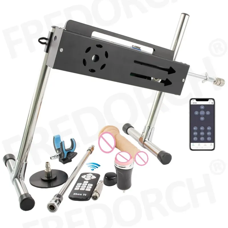 New Sex Machine App & Wired & Wireless Control Turbo Gear Powerful Love Machine with Dildo for Adults Masturbation