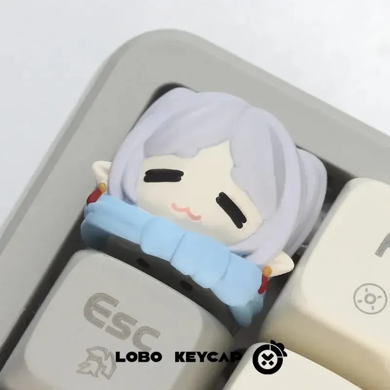 Anime Frieden Theme Series Single Keycap Personalized Resin Fern Cartoon Character Model Toy Mechanical Keyboard Esc Decor Gifts — image 2