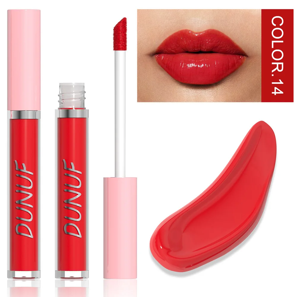Water Light Lip Glaze Mirror Glass Nude Pink Brown 16 Colors Highly Pigmented Lip Gloss Hydrating Sexy Red Lipstick Makeup — image 16