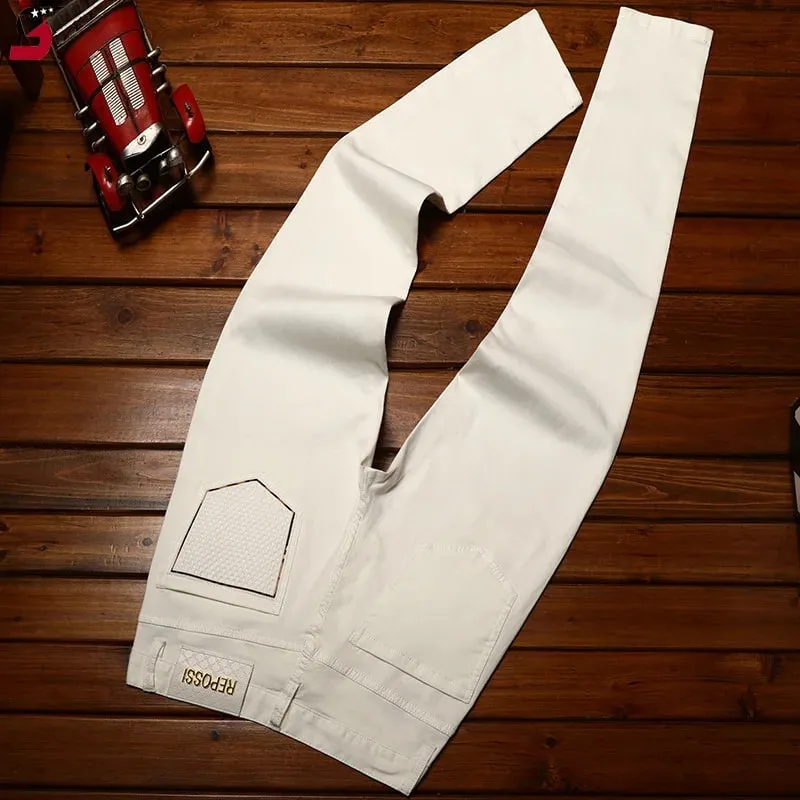 Summer thin jeans men's affordable luxury fashion high-end stretch slim fit ankle-length pants casual trend — image 4