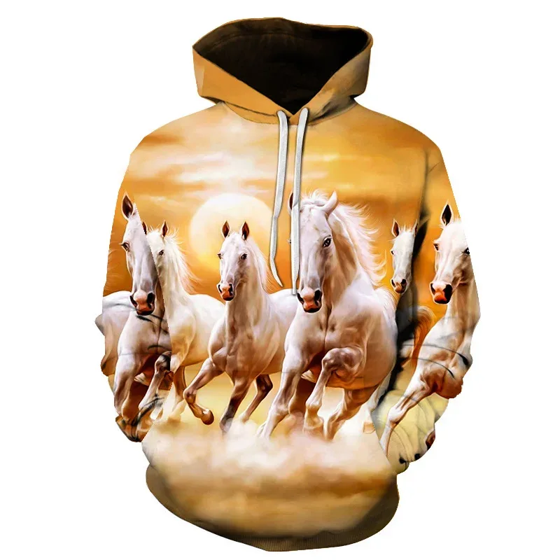 Horse Win Instant Success 3D Print Hoodies Interesting implication Animal Design Men Women Streetwear Pullover Casual Sweatshirt — image 5
