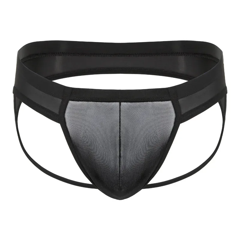 Sexy Men's G-string Thongs Transparent Underwear Mesh Breathable Backless Panties
