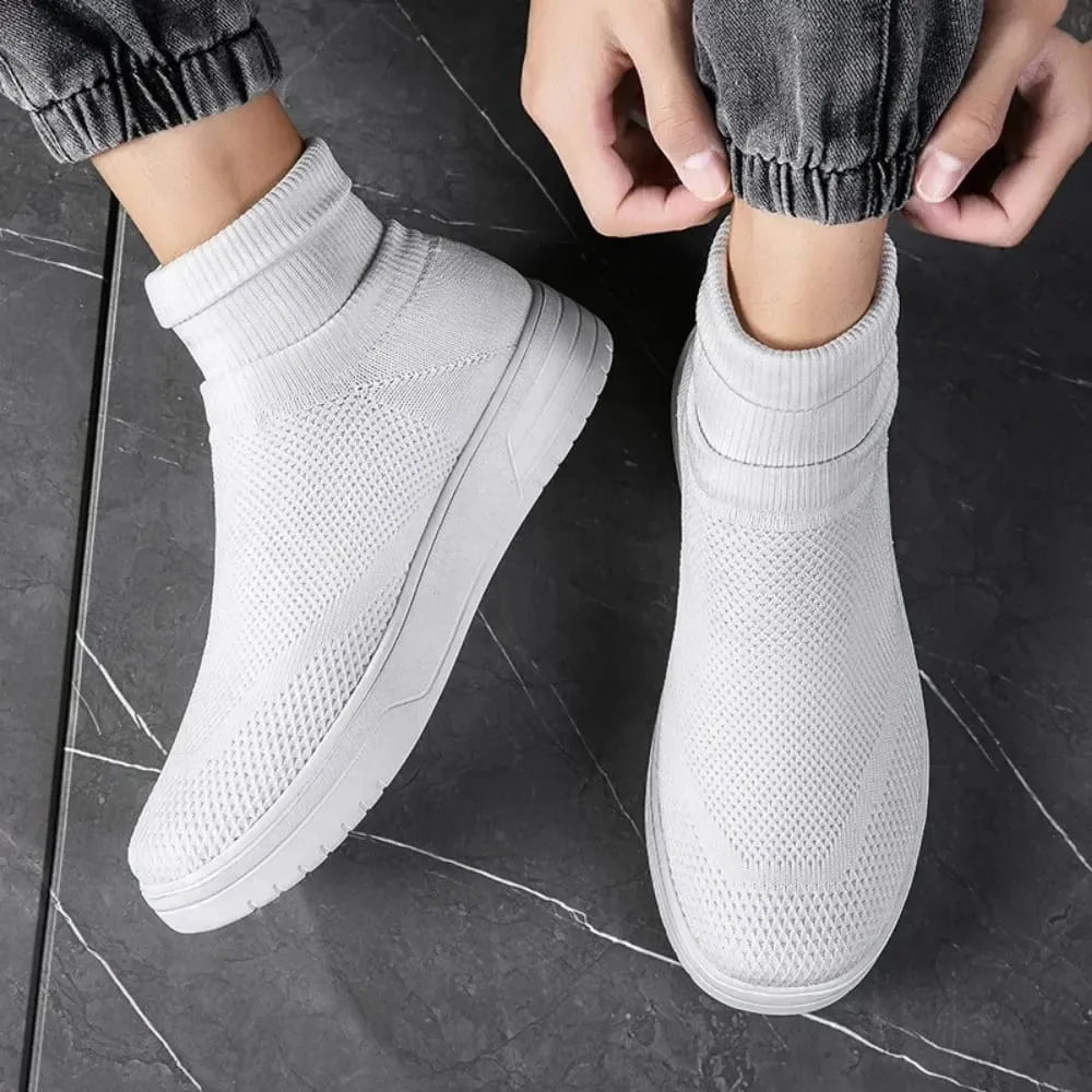 Sock Shoes for Men Spring 2026 New Couple Socks Breathable Mesh High Top Casual Shoes for Men One Foot Thick Soled Sneakers Men — image 2