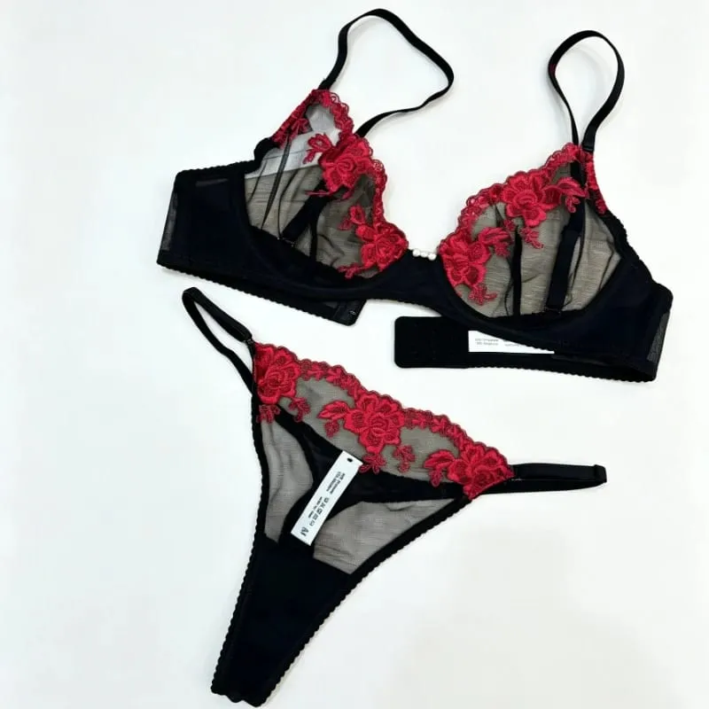Nouveau Model Ensemble Soutien Gorge Culotte Dentelle Ultra jemné Brodée Dámské Push Up Sans Couture Pohodlné spodní prádlo Intime — image 5