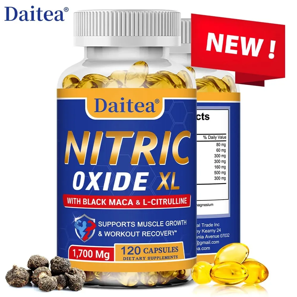 Nitric Oxide - Men's Health Support Capsules Contains Maca Root Powder Extract Muscle Growth and Strengthening — image 1