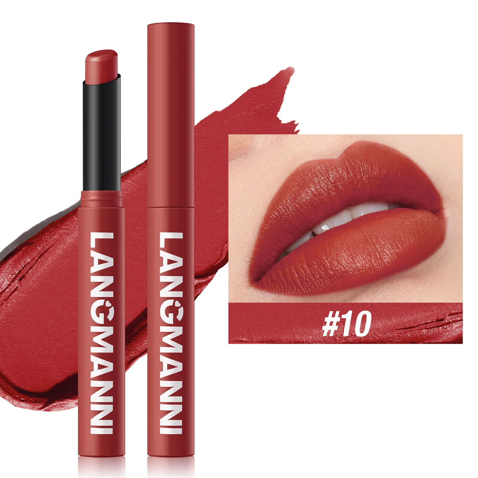New Rotating Velvet Matte Lipstick Long Lasting Waterproof Lipstick Non-Stick Cup Lip Stain Tint Cosmetics Pencil Liner Makeup — image 11