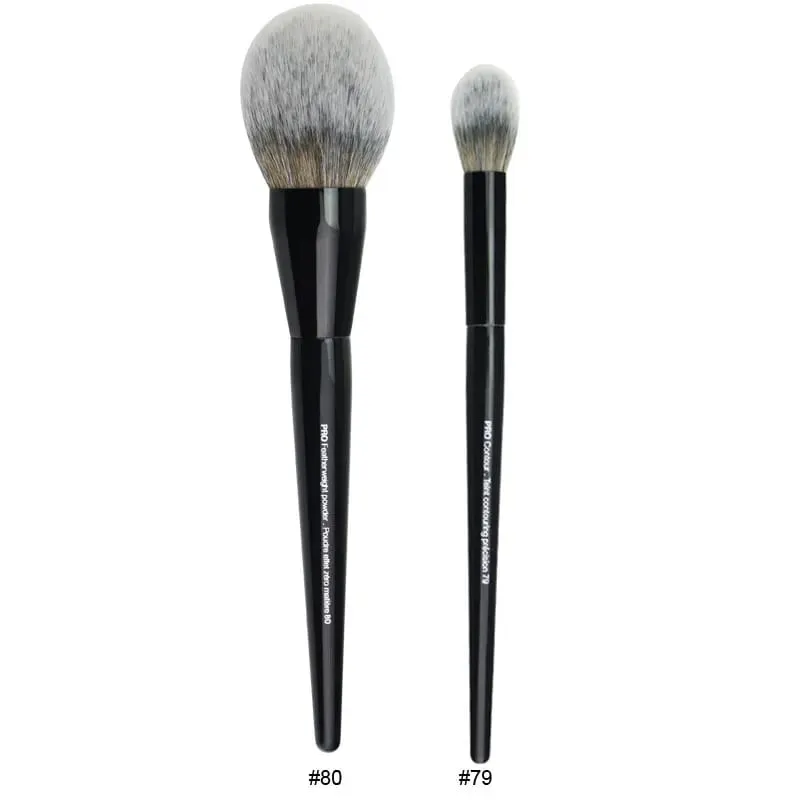2pcs/set Pro Black Makeup Brushes Synthetic hair Powder Eye Shadow Smudge Highlight Foundation Airbrush Diffuser Make Up Brush — image 16