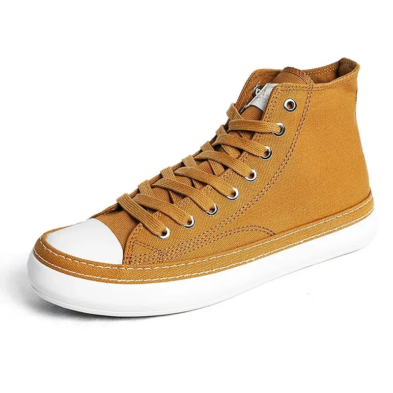 New Fashion Unisex Canvas Boots Men Sneaker Plus Size Women Vulcanized Canvas Shoes High Top Orange Casual Footwear Black 38-44 — image 9