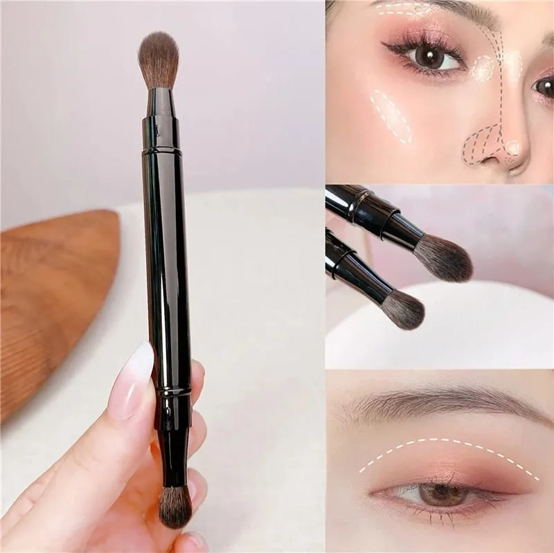 Makeup Brushes Portable Double-Headed Eyeshadow Nose Highlight Concealer Detail Blending Eyebrow Lip Makeup Brush Cosmetic Tools — image 2
