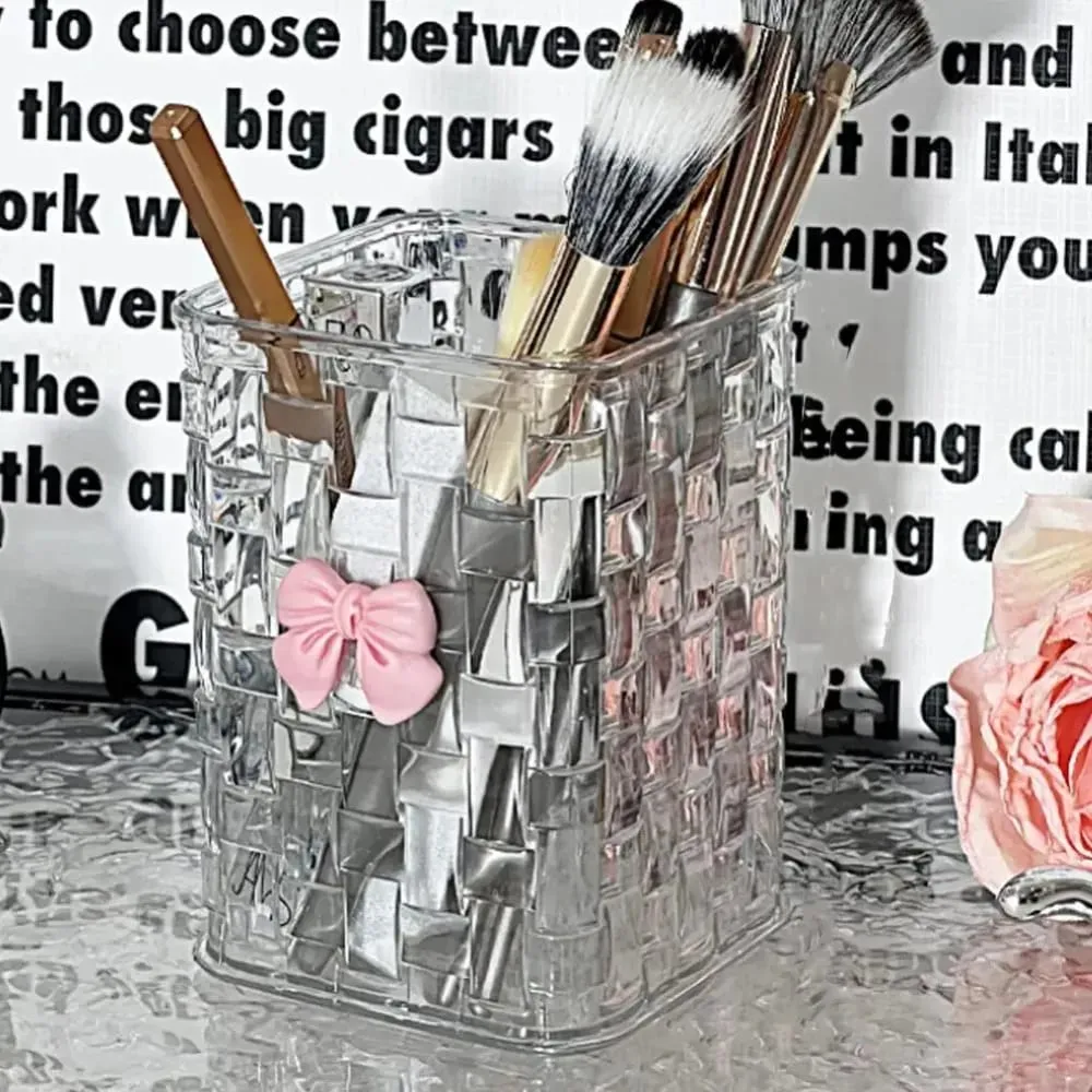 Clear Acrylic Makeup Brushes Storage Box Nail Polish Display Stand Rack Jewelry Case Desk Cosmetic Organizer Lipstick Storage