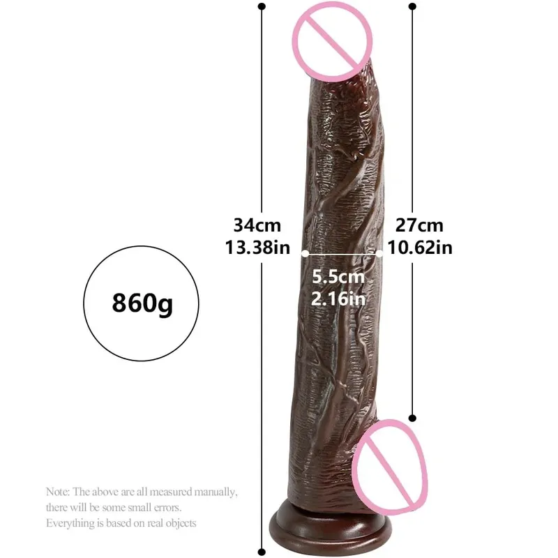 13.3in Super Long Penis Dildo Realistic Soft Dildo With Suction Cup Anal Sex Toys For Men Women Masturbator Huge Phallus — image 11