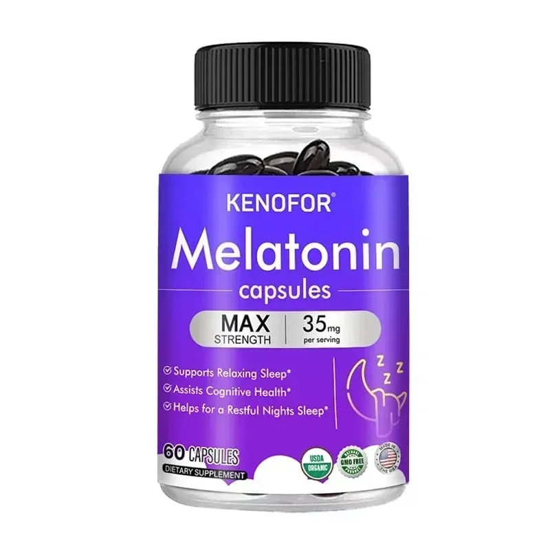 Kenofor Melatonin 35mg Maximum Strength Supplement 100% Non-Toxic Adult Sleep Supplement Deep Sleep Stress Relief — image 9