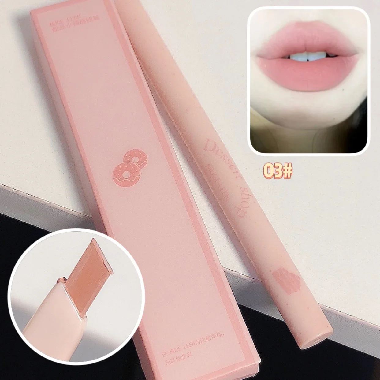 Matte Lip Liner Pen Long Lasting Contour Lipstick Non-stick Waterproof Smooth Velvet Lipliner Pencil Nude Pink Lip Tint Makeup