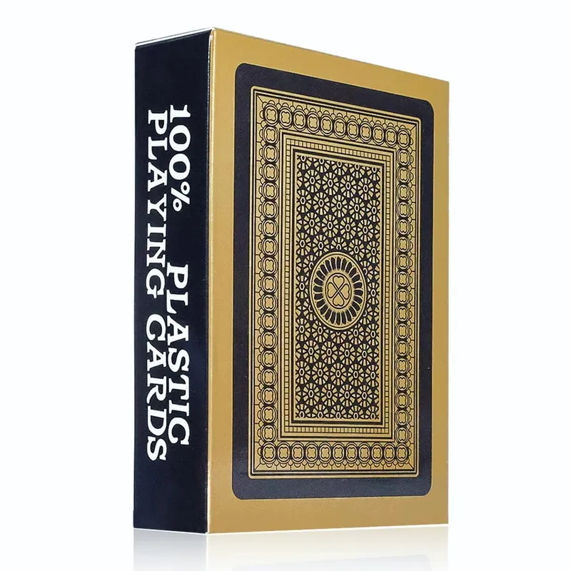 Premium Black Glod Playing Cards PVC Plastic Waterproof Durable Poker Cards Large Character Deck of Cards for Parties — image 8