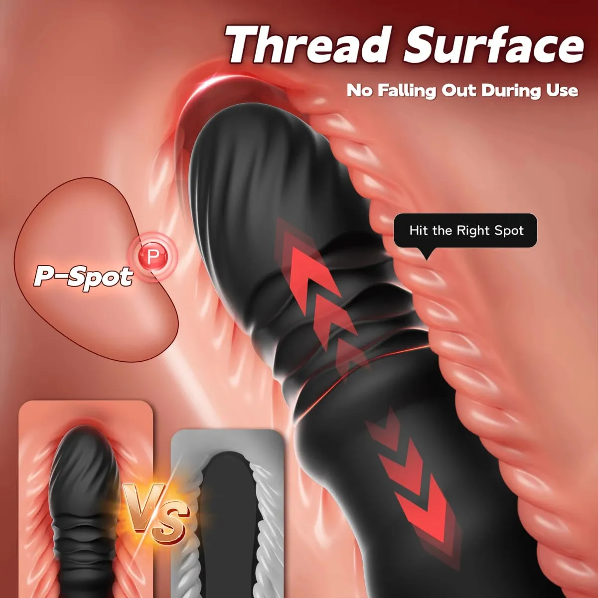 Stoßender männlicher Prostata-Massagegerät, Analvibrator, Fernbedienung, vibrierender Buttplug mit Saugnapf, Sexspielzeug für Männer und Frauen — image 3