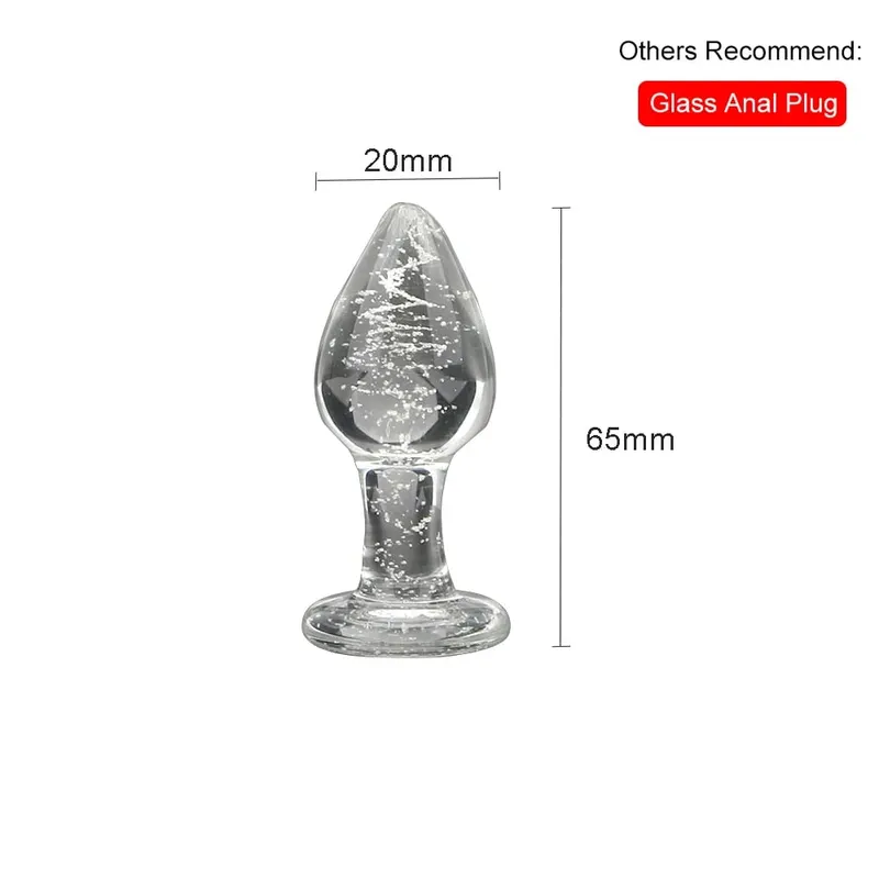 14cm Mushroom Glass Dildos For Anal Plug Women Men 18 Couples Tools Butt Plugs Dilator Sex Toys Adult Games Erotic Products Shop