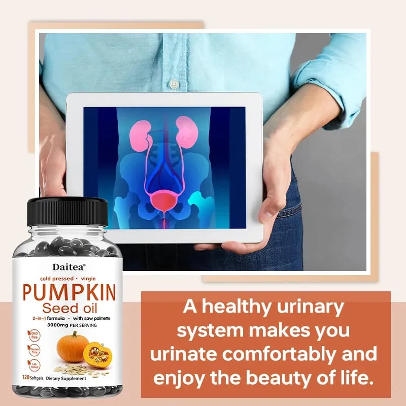 Ang Pumpkin Seed Oil + Saw Palmetto Extract ay Sinusuportahan ang Prostate at Urinary System Health Pangangalaga sa Buhok Anti-Paglalagas ng Buhok Kalusugan ng Lalaki — image 6