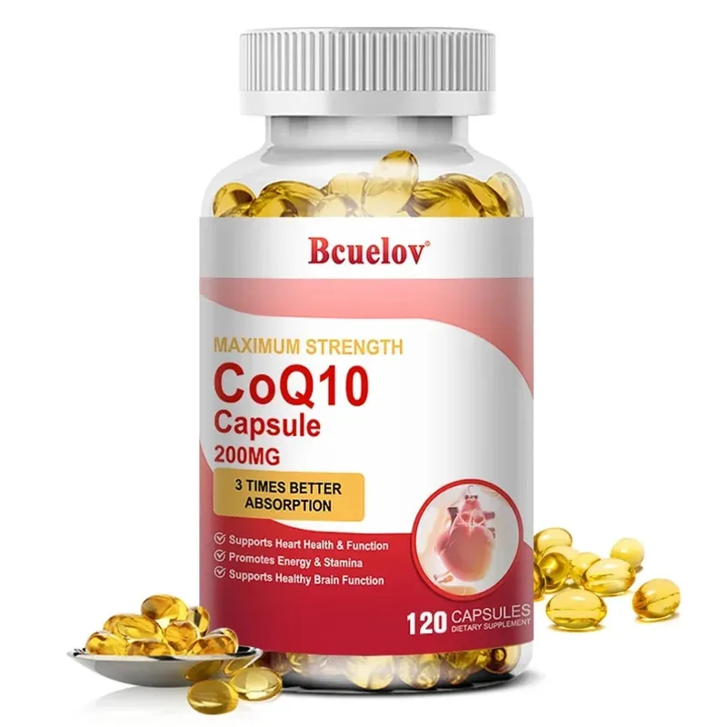 CoQ10 200 mg měkké gely – 3x lepší vstřebatelný antioxidant pro zdraví srdce a produkci energie Koenzym Q10 doplňky stravy