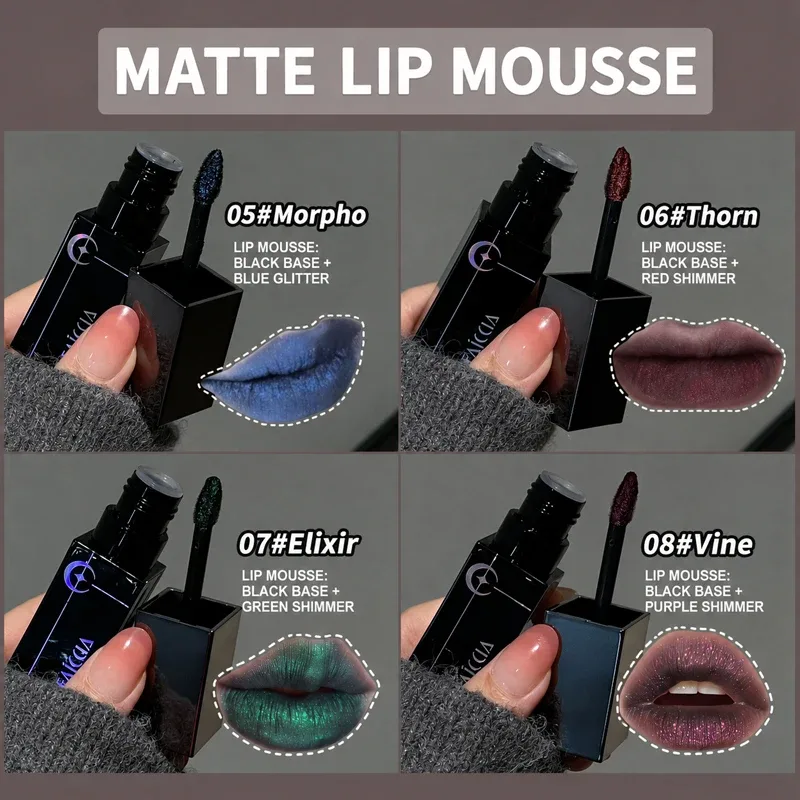 Glitter Lip Gloss Shimmer Lip Glaze High Pigment Long Lasting Non Sticky Sparkle Liquid Lipstick 8 Colors Makeup — image 5