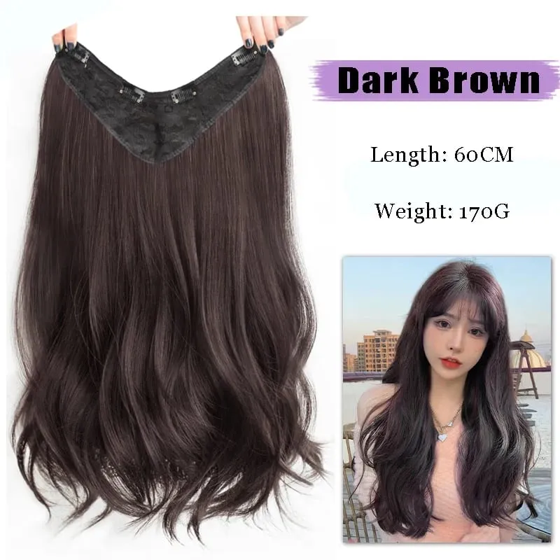 Part Synthetic Clip In Hair Extension Long Thick Curly Natural Blonde Flase Hair Hairpieces For Women Heat Resistant — image 30