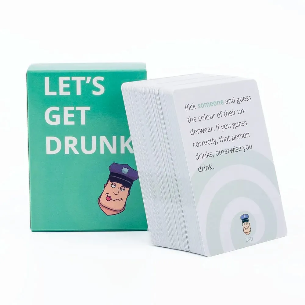 88 pcs Let's Get Drunk Drinking Card Game in Box English Version for Parties Borad Games 8.8x6.3cm