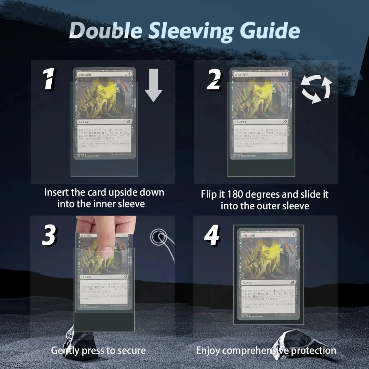 200 Stück transparente Innenkartenhüllen in Standardgröße, perfekt für Doppelhüllen, 64 x 89 mm, TCG-Kartenhüllen, Kartenschutz für MTG — image 2