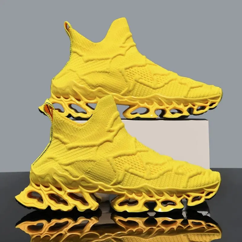 Men's Blade Type Shoes Breathable Shock Absorption Running Shoes Non-Slip Shoes For Jogging Tennis Gym Casual Walking Sneakers — image 10