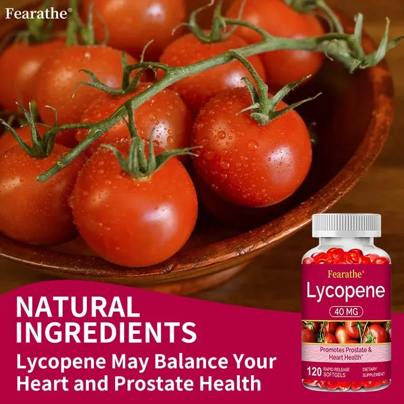 Premium Lycopene 40mg Dietary Supplement for Prostate Antioxidant Heart Skin & Immune Health Non-GMO 30/60/120 Softgels — image 6