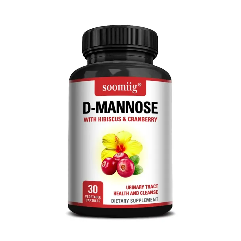 D-Mannose with Hibiscus & Cranbrry Supplement Support Urinary Tract Bladder Health and Reduce Urinary Tract Infections Non-GMO