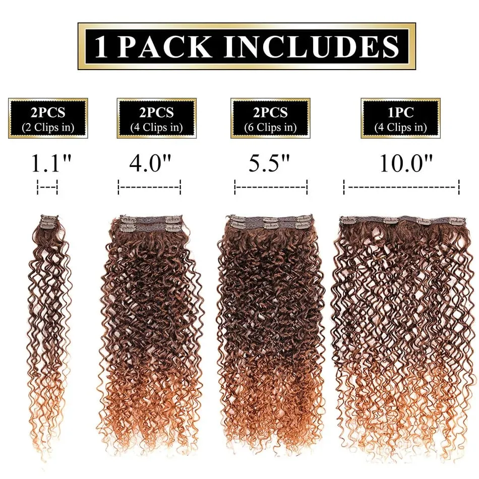 Afro Kinky Curly Synthetic Clip In Hair Extension Full Head Long 26” Afro Kinky Curly Fake Hair Pieces Clip-on hairpin For Women — image 3