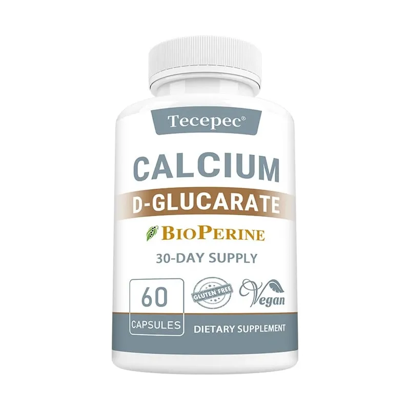 Calcium D-Gluconate Capsules - for Liver Detox & Cleansing Fat Burning Prostate Metabolism Menopause Non-GMO Keto Friendly