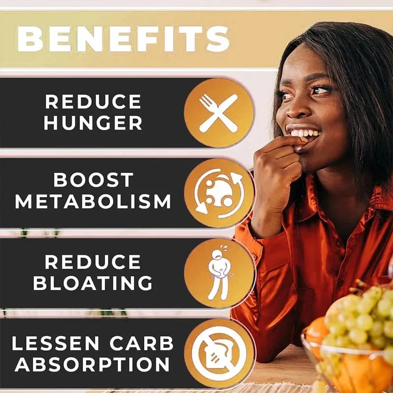Daitea Appetite Control Capsules - Organic Vitamin C Chitosan (90% DAC) Metabolism Boost Fat Burning Low Fat — image 6