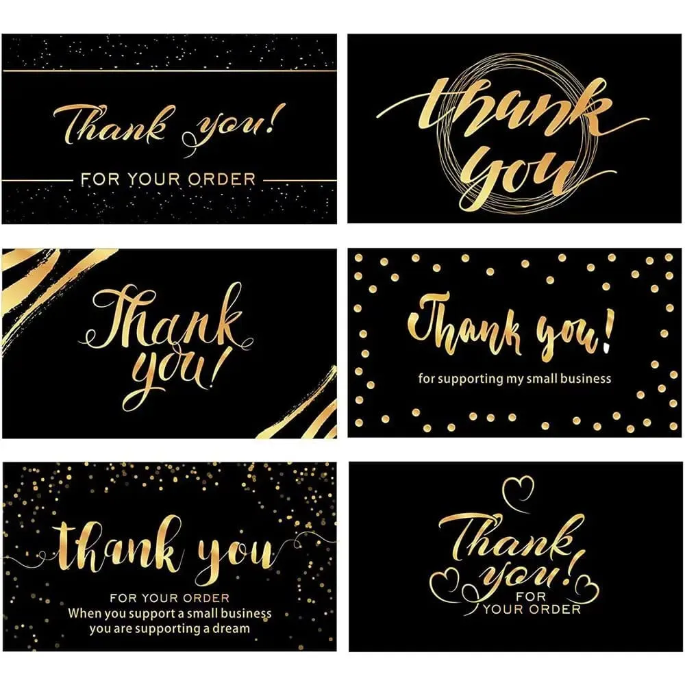 50PCS Thanks Greeting Cards Thank You Card For Supporting My Small Business Paper Seal Label Party Gift — image 5