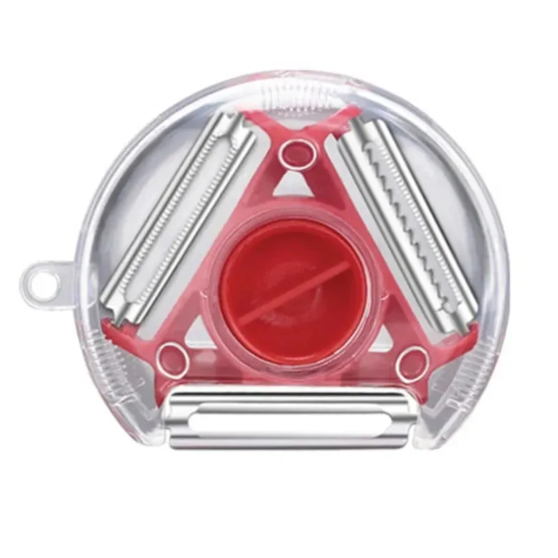 Kitchen 3 in 1 Peeler Rotary Multi-purpose Stainless Steel Potato Peeler Slicer Grater Shredder Vegetable Fruit Peeler — image 12