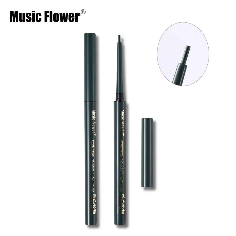 Music Flower 12 Color Gel Eyeliner Pencil Automatic Waterproof Eye Makeup Black Blue Eyleliner Long Lasting Shimmer Cosmetics — image 4
