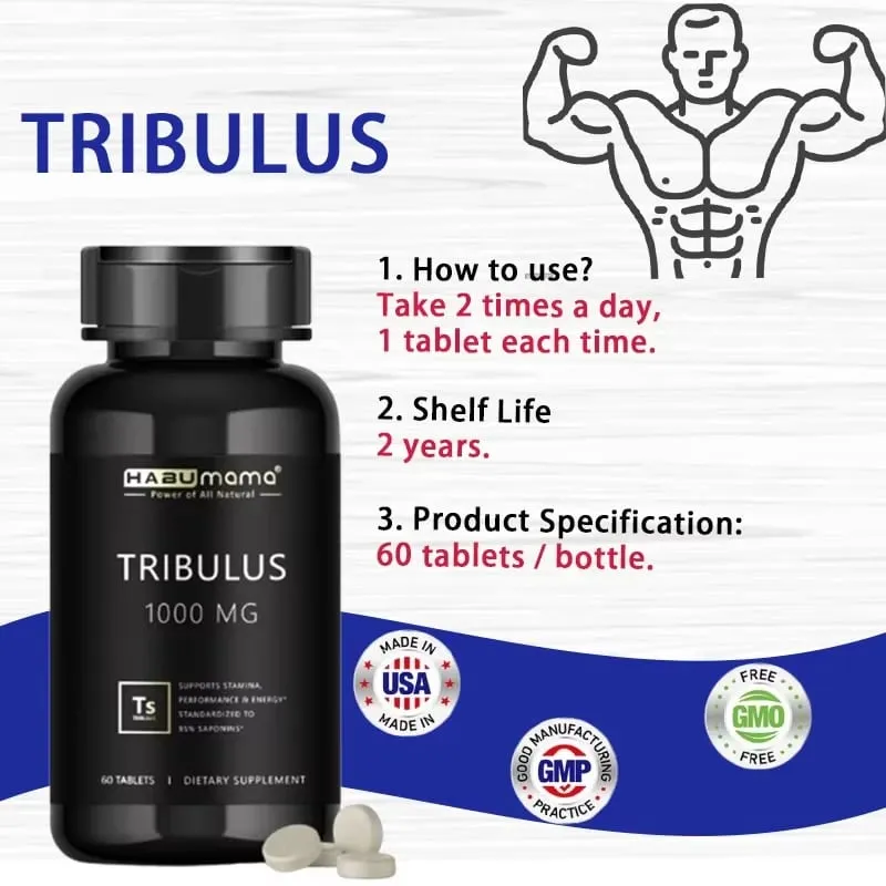 High Purity Tribulus Terrestris Pills Male Enhancing Supplement Boosts Energy Stamina & Fast Acting 60 tablets — image 5
