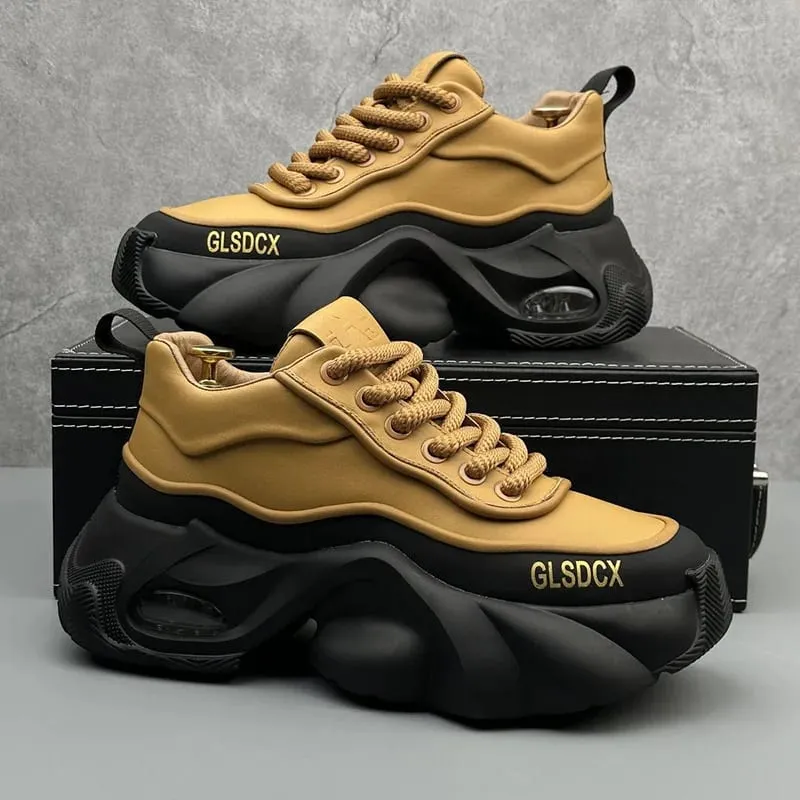 Designer Style Men Shoes 2025 Autumn Fashion Comfortable Men's Thick Platform Sneakers Casual Shoes Sports Trainers Tenis — image 2