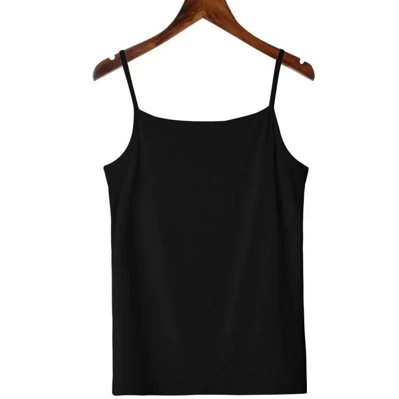 Effen Kleur Mouwloos Hemdje Vest Casual Basic Slanke Tank Top Alle Match Dagelijks Dames Zomer Mode Streetwear Tops Ondergoed — image 10