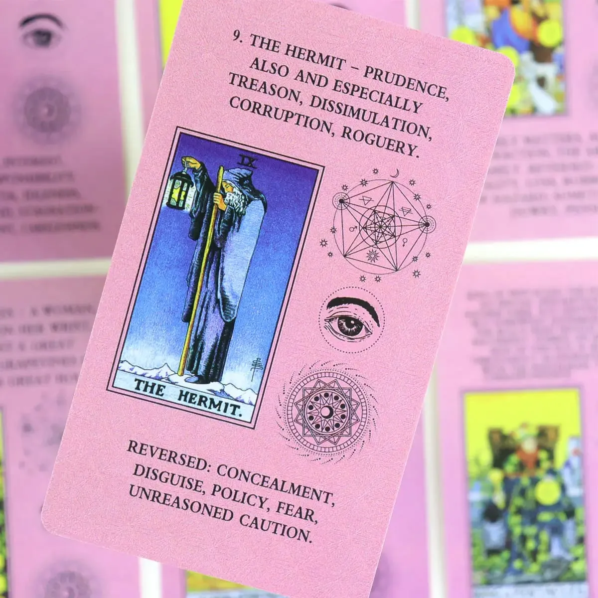 Pink Learning Tarot 78 Pcs Tarot Cards with Keywords Based on Rider Waite System 10.3*6cm — image 4