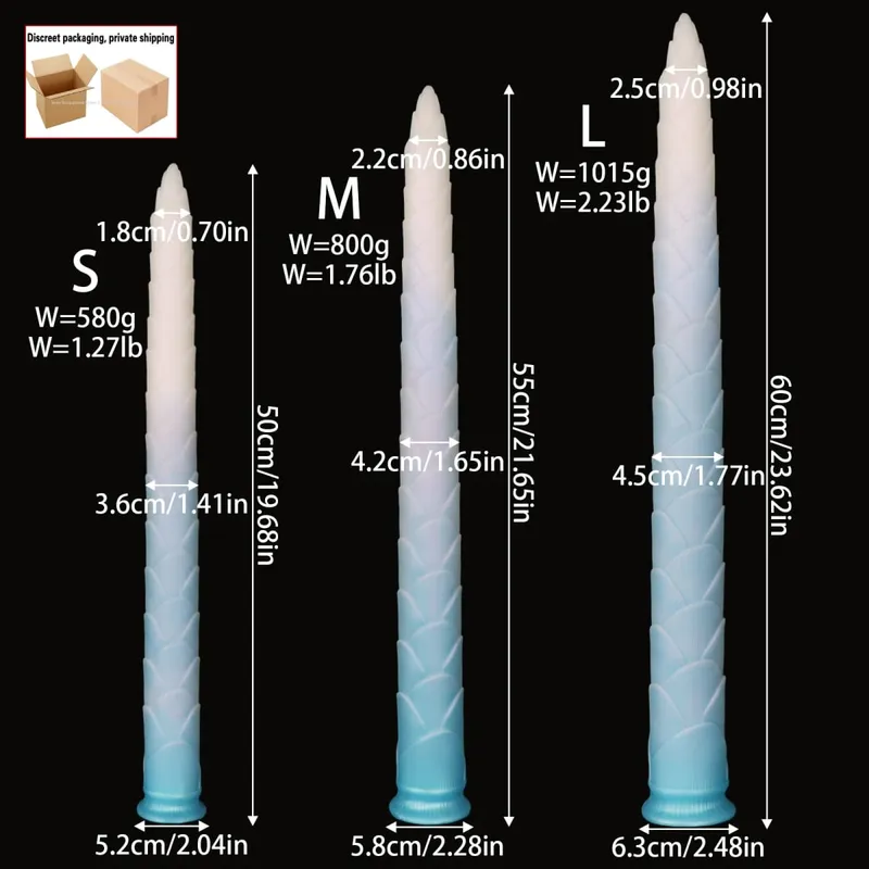 Long 55cm Butt Plug Pumpkin Dildo Deep Anal Whip Soft Anal Plug Adult Sex Toys Monster Dilator Dildo Anal Stimulator Sex Product — image 19