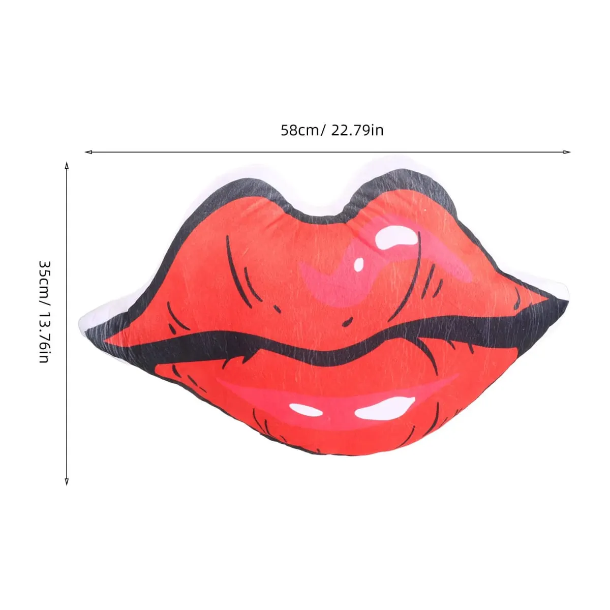 Lip Pillow Double-Sided Digital Print Red Lips Design Soft PP Cotton Comfortable Decorative Throw Pillow Valentines Day Decor — image 4