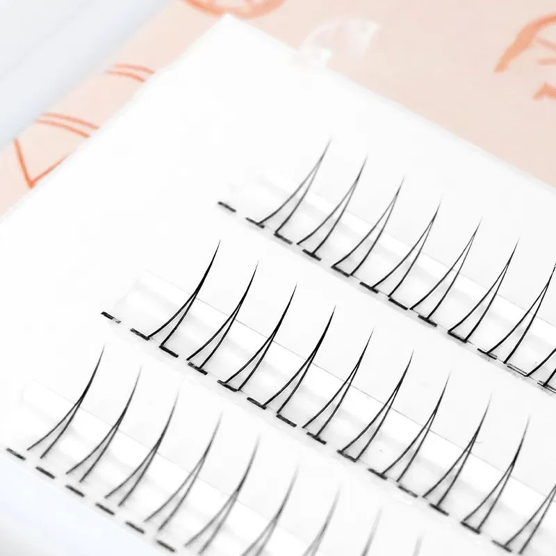 J Curl V Shape Under Eyelash Comic Eye Lashes Natural Bottom Lashes Soft Manga Eyelashes Bunches Eyelash Clusters Korean Makeup — image 3