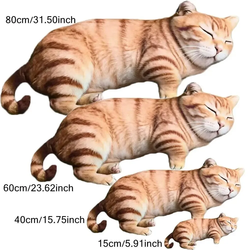 Plush Material Animal Body Pillow 40cm Size PP Cotton Filled Poultry Throw Pillows Cute Design Cat Pattern — image 6