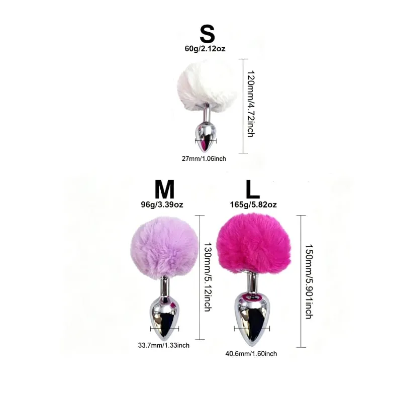 5 Colors 5 Sizes Stainless Steel Rabbit Tail Butt Anal Plug Sex Toy Adult Women Male Sexy Couple Toys Adults Fun Gay Dildo Gifts — image 12