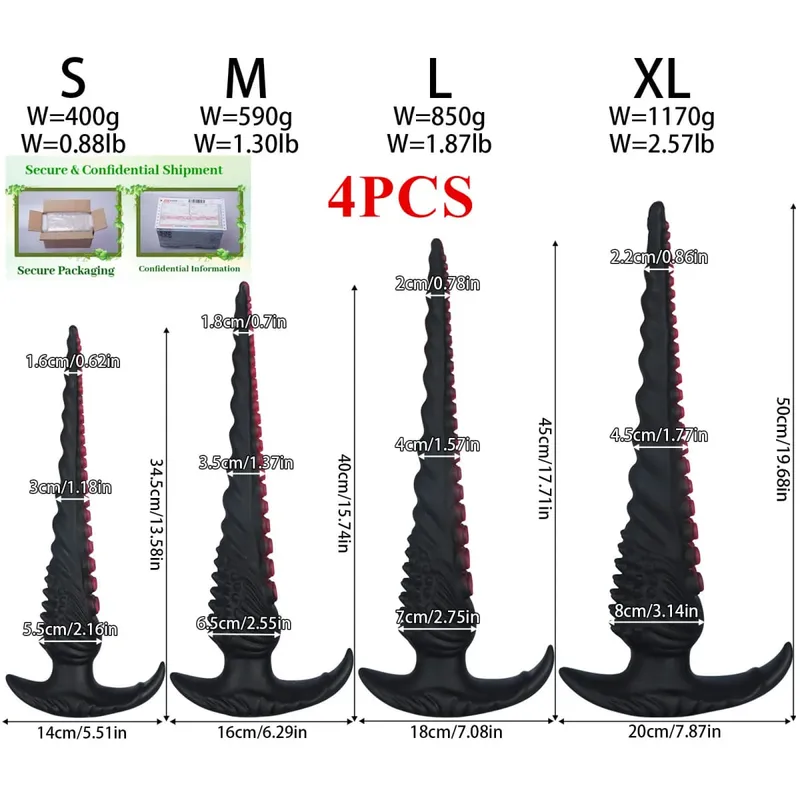 Superยาวขนาดใหญ่Anal PlugแฟนตาซีTentacle Anal Trainer Dilatorปลั๊กหนาDildo Big Butt Plugเพศของเล่นสำหรับผู้หญิงผู้ชายbutt Plug — image 17