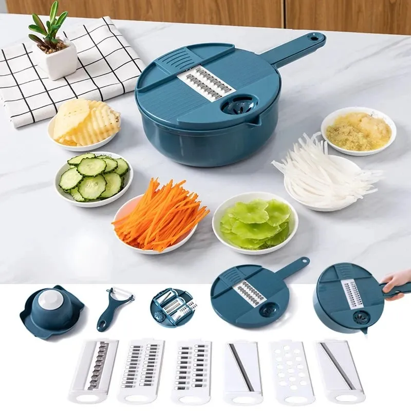 New 7/9 in 1 Vegetable Cutter Multi-Functional Potatoes Manually Cut Shred Slicer Grater Kitchenware Acceesories Tools — image 6