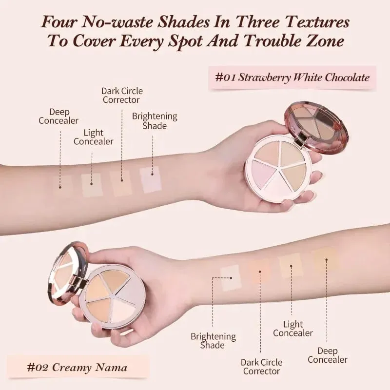 Flower Knows Makeup Set Swan Ballet Concealer Palette Embossed Blusher Shine Lipstick Kit With Bag THE SWEETIE BEAR Bunny Garden