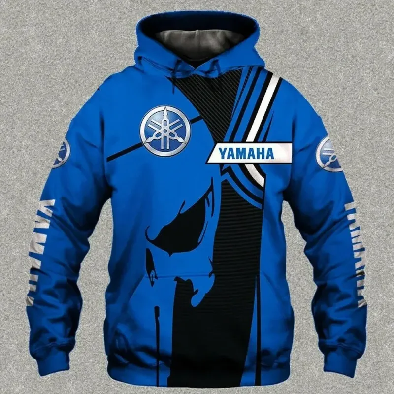 Ang Yamaha men's 3D printed motorcycle hooded pullover shirt na angkop para sa pagsusuot sa kalye at pagsakay sa motorsiklo — image 2
